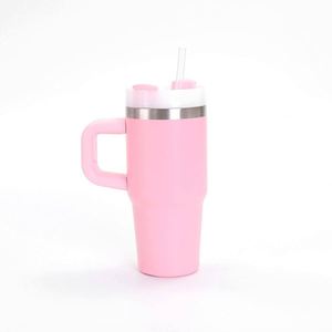 <b>Kids</b> Stainless Steel 14oz Travel Beverage Cup with Straw Handle Insulated Vacuum Tumbler - Product Image 3