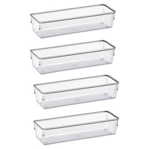 PET PET Plastic Drawer Organizer Modular <b>Box</b> Tray Storage Bins for Office Home <b>Makeup</b> Kitchen Junk Drawer - Product Image 1