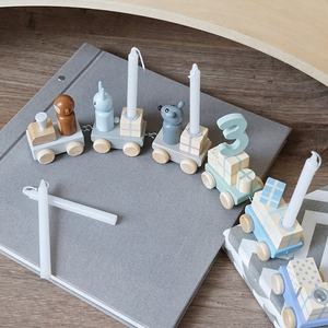 <span class=keywords><strong>Train</strong></span> en <span class=keywords><strong>bois</strong></span> et Candy Playhouse Set Digital Assembly Cars Jouet éducatif pour enfants garçons et filles - Product Image 3