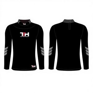 Maillot intérieur de hockey sur glace personnalisé, anti-coupure, protection du cou, manches longues, couche de compression respirante et à séchage rapide - Product Image 1