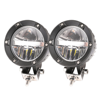 Feu de pare-chocs LED rond de 4 pouces en aluminium durable, lumière de conduite LED blanc 6000K à faisceau haut et bas pour camions