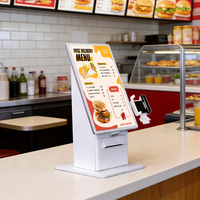 Kiosque de paiement en libre-service Android 11 22/23 pouces pour l'enregistrement en hôtel, écran tactile, SDK, capacité de stockage de 128 Go, résolution 1920x1080