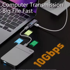 Adaptor USB <span class=keywords><strong>3.2</strong></span> 10Gbps Tipe C OTG Pengisian Daya Cepat PD <span class=keywords><strong>2</strong></span>-in-1 Dual Earphone untuk Laptop Kondisi Baru Aksesoris Ponsel AC - Product Image 4