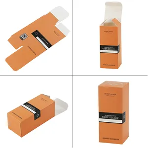 Impressão de marca de logotipo de caixa de papel personalizada para cuidados com a pele/perfume/embalagem de caixa de velas de tendência quente