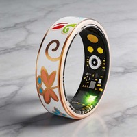 Bague connectée intelligente V5.0 BT, étanche IP68, moniteur de fréquence cardiaque, SpO2, tension artérielle, charge magnétique 20mAh, suivi d'activité physique portable