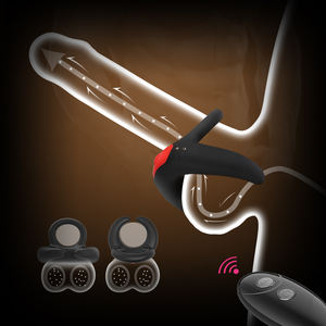 Cincin Penis <span class=keywords><strong>Vibrator</strong></span> Produk Karet Silikon Mainan Seks Pria Bergetar Penis Cincin Penis Tertunda untuk Pria Mainan Seks Pria - Product Image 5