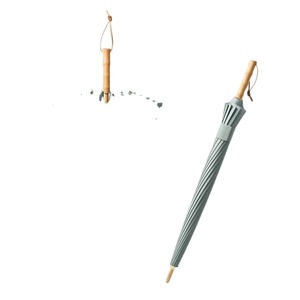 Paraguas Recto Promocional Nuevo de 16 Varillas, Tela Táctil 280T, Diseño Zen Asiático Guofeng, con Apertura Automática al Contacto con la Lluvia - Product Image 1