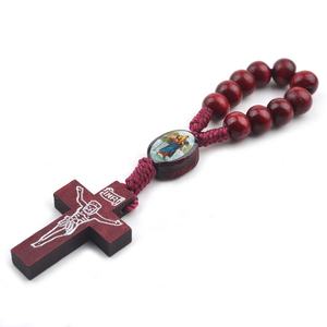 <span class=keywords><strong>Rosario</strong></span> <span class=keywords><strong>de</strong></span> la década <span class=keywords><strong>de</strong></span> san cristóbal, cuentas <span class=keywords><strong>de</strong></span> madera católica, anillo religioso <span class=keywords><strong>de</strong></span> oración, <span class=keywords><strong>rosario</strong></span> - Product Image 4