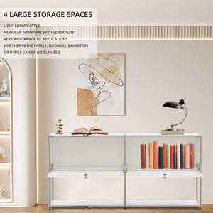 Tủ đựng đồ hiện đại tối giản màu trắng sữa, nội thất thân thiện với môi trường dùng để lưu trữ trong phòng khách và phòng ăn. - Product Image 3