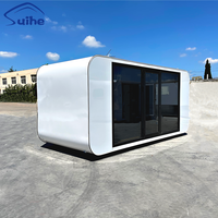 Cabine de glamping mobile, portable, à disposition personnalisable, préfabriquée, petite maison