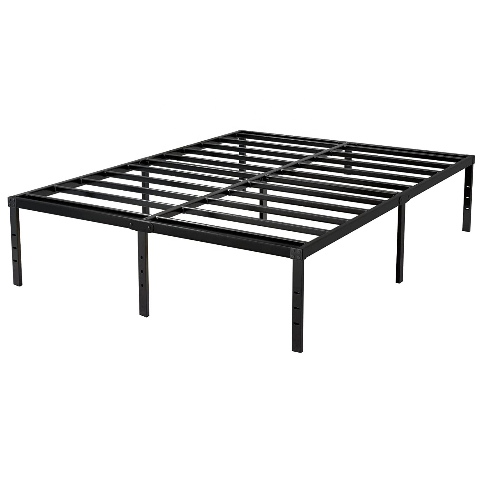 WEKIS - Estrutura tubular de aço para cama, plataforma de metal industrial moderna para apartamentos, ideal para hotel, tamanho Queen, duplo e completo, em ferro