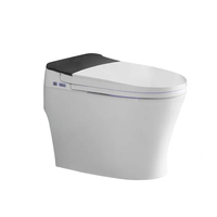 WC intelligent monobloc de luxe avec capteur, chasse d'eau électrique automatique, bidet en céramique, siphon en P inclus