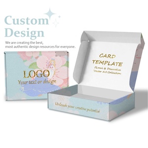 Custom Design Logo Printed <b>Flat</b> <b>Pack</b> Paper Packaging <b>Box</b> Corrugated Die Cut Folding <b>Box</b> Mailers - Product Image 4