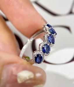 Bague Xinfly en or massif 18 carats avec saphir naturel bleu antique de 0,14 ct et diamant de 1,2 ct, vente en gros - Product Image 4