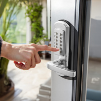 Serrure de porte mécanique sans clé, sans batterie, sans alimentation, sans câblage, en acier inoxydable, entrée par code sécurisée, location d'appartement, maison d'hôtes