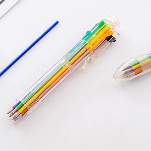 Stylo bille personnalisé en plastique ABS transparent, 8 couleurs, avec logo imprimé, idéal pour la papeterie étudiante (vente en gros) - Product Image 5