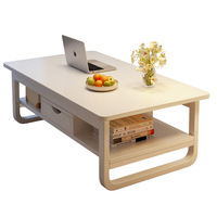 Table basse rectangulaire minimaliste pour usage domestique, petite table de salon compacte, table à thé pour bureaux, petite table d'appoint, idéale pour la location