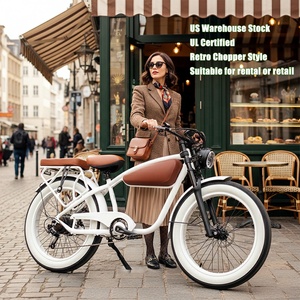 Bici Elettrica Chopper Vintage E-Chopper 48V 750W con Ruota Larga Bicicletta Elettrica Retrò City Bike per Adulti - Product Image 2
