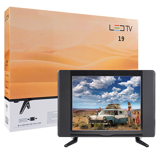 LEDTV 19 -Gold Color BOX New 19 Inch Flat Tv Screen Smart Mediastar Decoder with Ds Tv