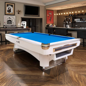 Mesa de Billar Americana TengBo Pro 2024 de <span class=keywords><strong>8</strong></span> pies/9 pies, 6.ª Generación, Marco de Madera Maciza, Base de Pizarra de 3 Piezas, Troneras de Cuero, Garantía de 2 Años, Accesorios - Product Image 1