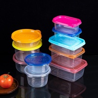 Conteneur alimentaire jetable en PP 709 ml, boîte à salade rectangulaire ronde, emballage pour repas à emporter, contenants alimentaires jetables