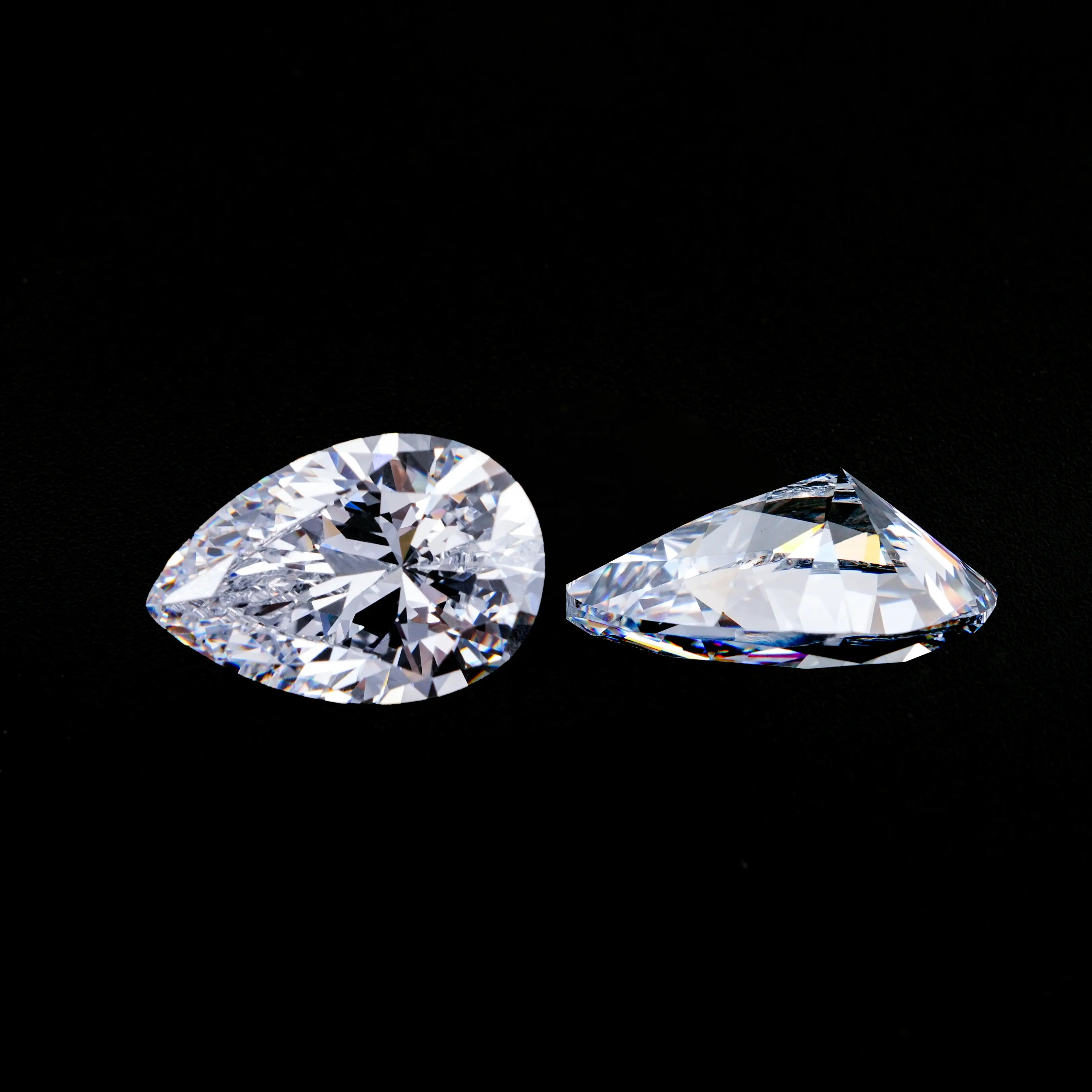 Retail price zircon gemstones pear cubic zirconia 5a white cubic zirconia stone
