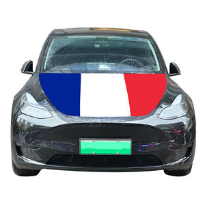 Drapeau national de couverture de capot de voiture de France drapeau de couverture de moteur de voiture vente en gros de tissu élastique personnalisé vente directe d'usine - Product Image 5
