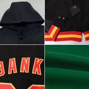 Sudadera con capucha personalizada para adultos, uniforme escolar, jersey de béisbol de poliéster tejido, personalizado con nombre y número - Product Image 2