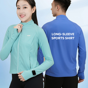 Sudadera con capucha de protección solar Quick Dry Soft Shell UPF50 para entrenamiento de gimnasia y ropa para todas las estaciones por damas - Product Image 1