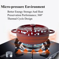 Casserole en fonte nouvelle conception personnalisée en usine batterie de cuisine en fonte casseroles en émail ustensiles de cuisine avec logo personnalisé