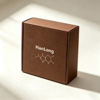 Boîte cadeau cosmétique marron personnalisée avec logo, emballage à rabat pour pots en verre, boîte pliable en carton ondulé avec insert en EVA