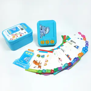 बच्चों के सीखने के लिए मोंटेसरी टॉकिंग फ्लैश कार्ड लर्निंग मशीन खिलौना शैक्षिक लर्निंग फ्लैश यूएसबी कार्ड