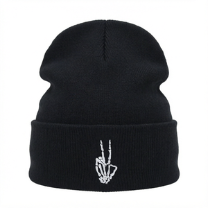 Outdoor Sports Unisex Adjustable Knit Beanie Warm Pull-Over <b>Hat</b> Embroidery Couples-European American Style Autumn/<b>Winter</b> Common - Product Image 1