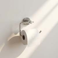 Porte-rouleau de papier toilette mural chromé design moderne sans couvercle pour Singapour