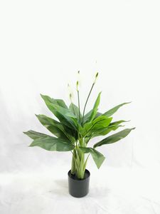 Amazon sıcak satmak kuzey ab yeşillik bitkiler manzara ürünleri simülasyon nersus 33 yaprakları ve 3 çiçek ve 90 cm - Product Image 6