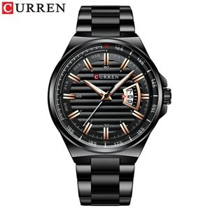 Montre pour homme CURREN 8375, luxe, style dessin animé, antique, quartz, bracelet en acier inoxydable, étanche - Product Image 5