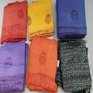 Shivam Arts Export Sanskrit mantra Printed Scarves (Multicolor) ショールとスカーフセールレディースショールスカーフ