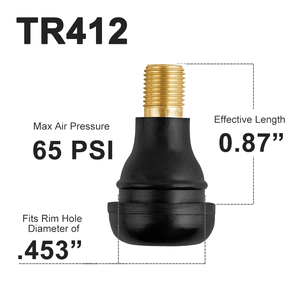 Venta Directa de Fábrica, Válvula de Neumático TR412 Nueva, Válvula de Neumático Sin Cámara para Automóviles - Product Image 1