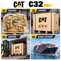 Moteur diesel CAT C32 V12 cylindres 746-895 kW 1000-1200 CV turbocompressé, puissance robuste pour les équipements de construction et minières
