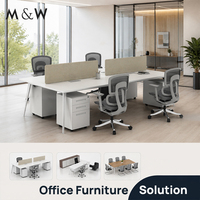 Système de bureau commercial M&W : Poste de travail, bureau du personnel, bureau du directeur, table de conférence, solution de mobilier pour espace de réunion