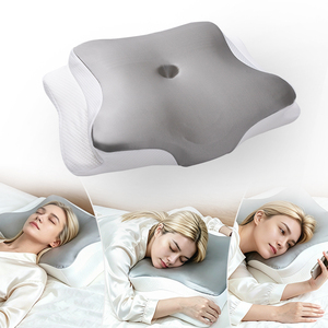 Oreiller ergonomique en mousse à mémoire de forme avec housse rafraîchissante, oreiller cervical pour dormeurs sur le côté, le dos et le ventre - Product Image 2