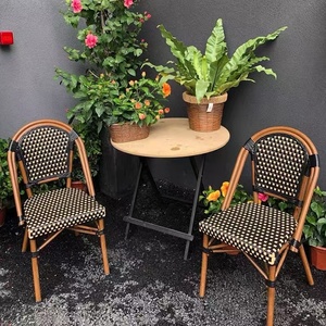 <span class=keywords><strong>Chaise</strong></span> d'extérieur empilable en <span class=keywords><strong>rotin</strong></span> PE imperméable, directement de l'usine, pour patio, villa, jardin, café, restaurant en plein air - Product Image 4