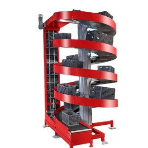 Continuous vertical lifting spiral conveyor system/leadworld gravity food grade SS304 roller modular belt conveyors liangzo