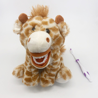Nouveau style mode éducation enfants Dentaire Animal léopard Enfants Brosse Dent Enseignement En Peluche Jouet