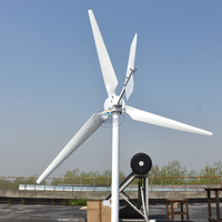 Turbine éolienne horizontale 1000/1500/2000/2500/3000W 24V-220V, sans énergie, avec système marche/arrêt du réseau électrique