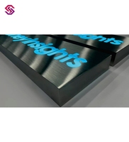 Panneaux publicitaires personnalisés avec logo, boîtes lumineuses publicitaires, signalétique extérieure, enseignes de magasin, lumières circulaires LED, enseignes lumineuses