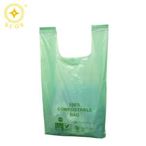Sacs 100% biodégradables, sacs de courses réutilisables pour supermarchés, sacs en T-shirt compostables - Product Image 1