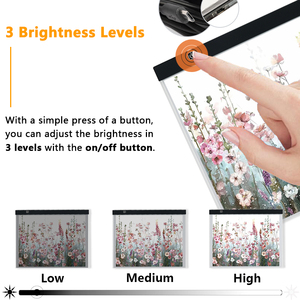 Kit de coussinets lumineux A3 pour peinture diamant, accessoires de peinture, outils rechargeables A3, lumière LED - Product Image 3