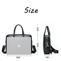 Sac à bandoulière pour ordinateur portable en PU de luxe avec logo personnalisé pour affaires Sac à main 15 pouces Porte-documents pour le voyage
