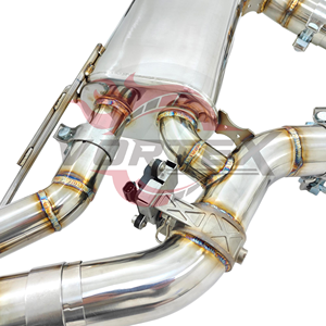 Système d'échappement Catback à valve en acier inoxydable poli miroir Vortex pour F97 X3M F98 X4M S58 3.0T avec tube intermédiaire simple résonné - Product Image 5